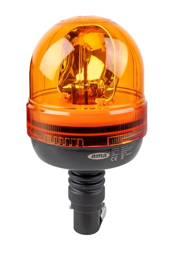 Gyrophare 12V 55W pour Tracteur | Base Magnétique à Baïonnette | Sécurité et Visibilité Optimales | Homologué ECE R10 R65 | Résistant de -30°C à +60°C