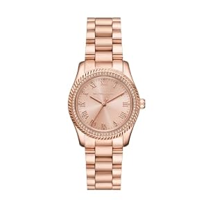 Michael Kors Mini Lexington Pavé Rose Gold-Tone Watch MK7623