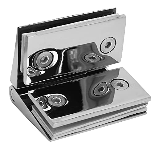 Charnière de douche double face biseautée en inox 304 avec kit complet de matériel - 4