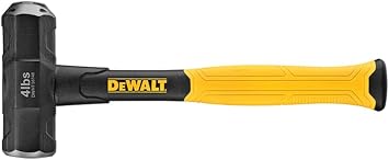 DEWALT DWHT56158 Engineer Hammer, 4 lb Head, Forged Head, Carbon Steel Head, 10-1/2 in OAL