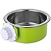 ORDERMORE Crate Bowl,Stainless Steel Removable Hanging Food Water Bowl Cage Coop Cup for Dogs,Cats,Birds,Small Animals,Holds 14 Ounce