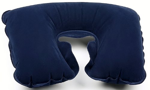 Preisvergleich Produktbild PVC aufblasbares Nackenkissen,Reisekissen,Nackenhörnchen in Blau