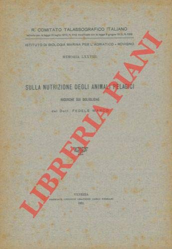 Sulla nutrizione degli animali pelagici. Ricerche sui doliolidae.