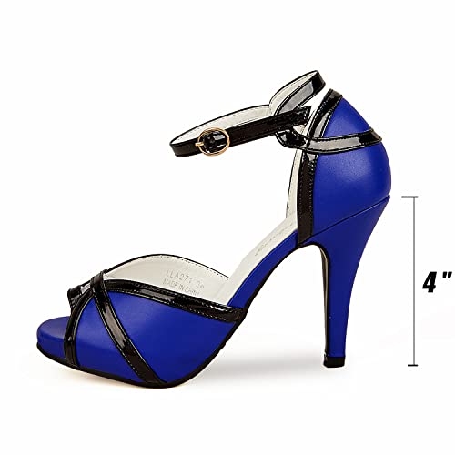 Image of getmorebeauty Peep Toe Heels for Women Sexy Strappy High Heels Ankle Strap Heeled Sandals