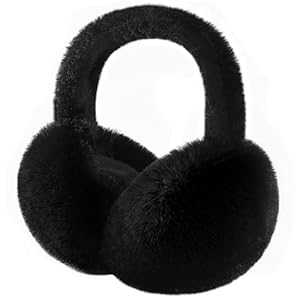 Tavaleu Ear Muffs for Winter Women, Faux Fur Warm Earmuffs Cute Foldable Outdoor Ear Warmers For Women Girls