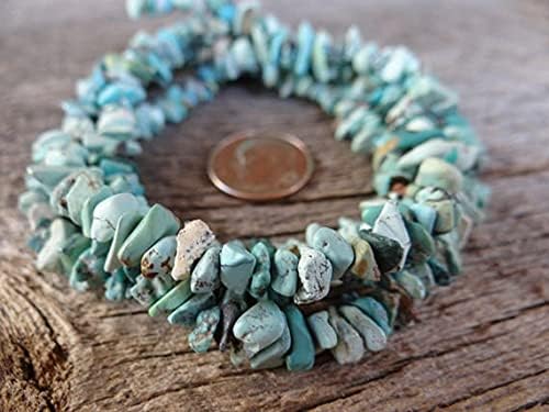 Persian turquoise matte chip beads LKBEADS 3-7mm pour création de collier