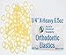 Sonic Dental - Amber 1/4" X-Heavy 6.5 oz - Orthodontic Elastic - Braces - Dental Rubber Bands