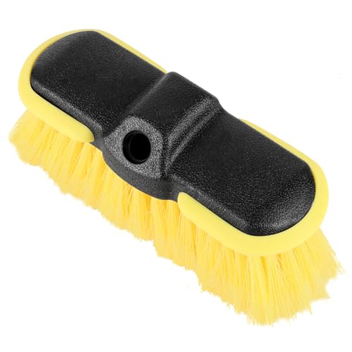 TaoTazon Car Wash Brush Head, Scrub Brush Attachment for Long Handle Extension Pole,Outdoor Broom and Scrubbing Brush for Cleaning Window, Wall, House Floor, Deck, Patio, Car