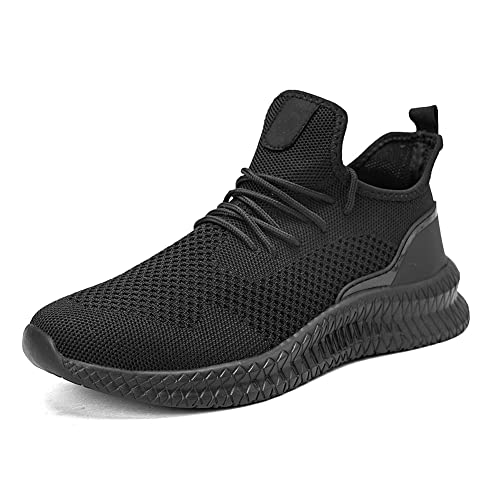 Hombre Zapatillas Deportes Fitness Running Training Zapatillas Deportivas Casual Sneakers,Negro,45EU