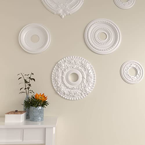 Ekena Millwork Cm18Ro Rose Ceiling Medallion, 18"Od X 3 1/2"Id X 1 1/2"P, Factory Primed #TOP6