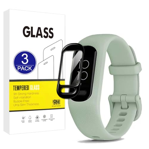 X-Dision [3 Pack] Protector de pantalla Compatible con Garmin Vivosmart 5,[Resistente a los arañazos][Cubierta completa curvada en 3D] Protector para Garmin Vivosmart 5