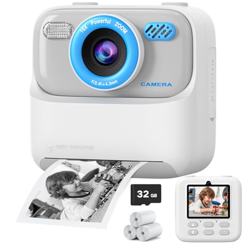 Macchina Fotografica Bambini Istantanea, 2,4 Pollici 1080P HD Digitali Fotocamera per Bambini con...