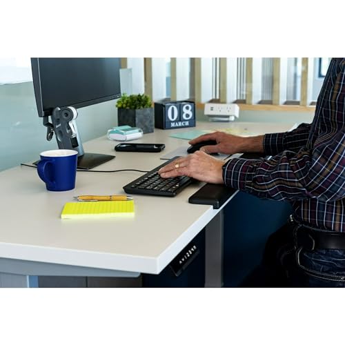 3M Gel Wrist Rest for Standing Desks, Wraps Around Edge of Desk for Comfort, Non-Slip Back Stays in Place (WR200B) by 3M - Image 2
