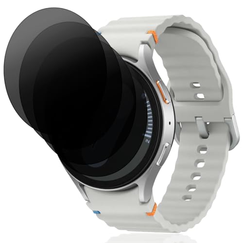 AnnhanT 4 Stück Schutzfolie für Samsung Galaxy Watch 7/6/5/4 44mm für Panzerglas, Bildschirmschutzfolie Anti-Spy Hartglas Glas, 9H Anti-Kratzen Blickschutzfolie, Privatsphäre Panzer Bildschirmschutz