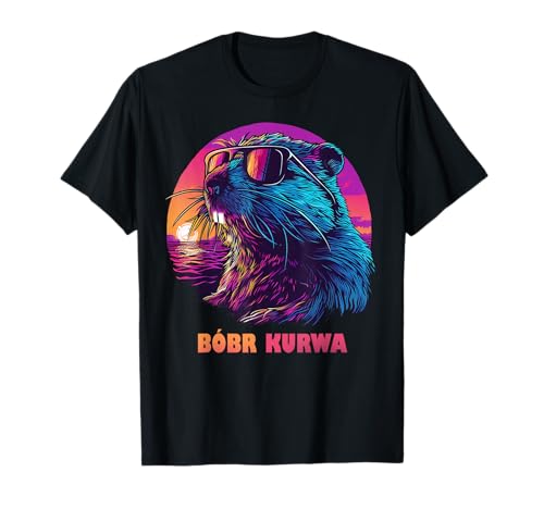 Lustiges Polnisches Biber Meme Bober Bóbr Kurwa T-Shirt