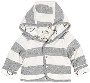 Burt's Bees Baby baby girls Sweatshirts, Lightweight Zip-up Jackets & Coats, Organic Cotton Hooded Sweatshirt, Heather Grey Abc, 3-6 Months US