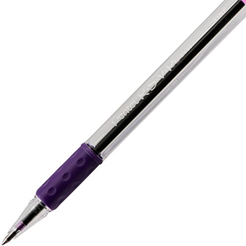 Pentel Bk90V R.s.v.p. Stick Ballpoint Pen, .7Mm, Trans Barrel, Violet Ink (Pack Of 12) #TOP6