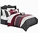 Chic Home Carlton 6-Piece Comforter Set, Queen Size, Burgundy