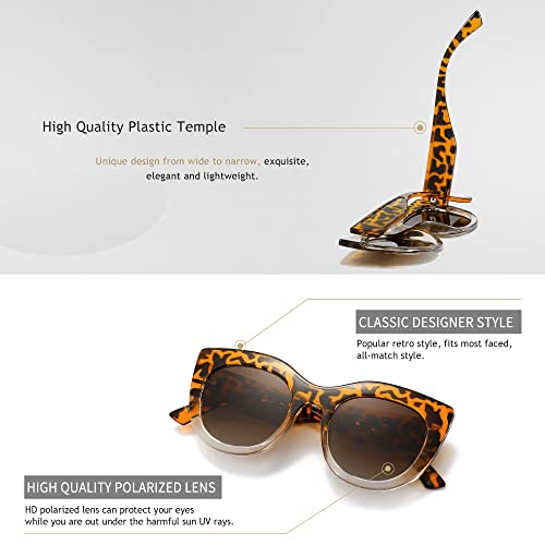 SUNGAIT Oversized Vintage Polarized Cat Eye Sunglasses for Women Trendy Sung lasses Ladies Sunnies3