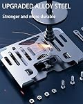 2-in-1 Laptop Stand for Desk with Phone & Tablet Holder Black