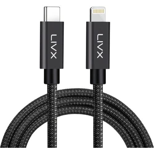 LivX Horizontal 20W Type C to Lightning iPhone iPad Hızlı Şarj ve Data Kablosu Space Gray BRT (1 Metre)