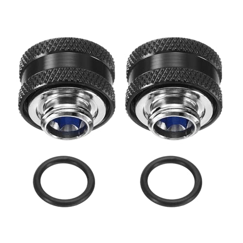 Adaptateur G1/4 10mm OD refroidissement eau PC cuivre noir bleu x2