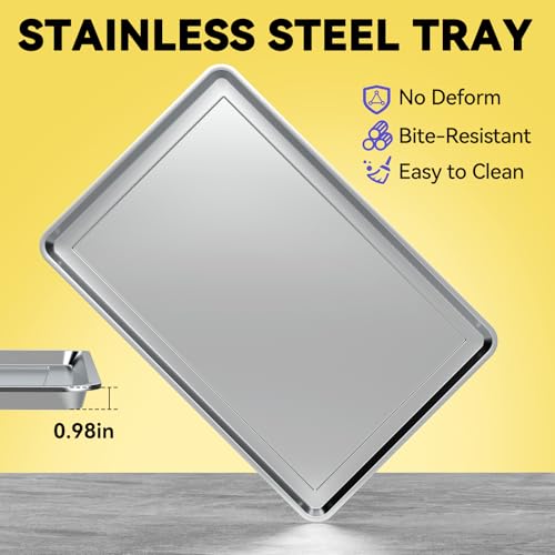 Dog Grass Pad with Tray Large, 35" x 24" Stainless Steel Dog Litter Box with 2 Premium Grass Pads & Reusable Pee Pad - Durable, Rust-Proof, Easy Clean Dog Toilet for Large Dogs Indoor Outdoor Use - Image 3