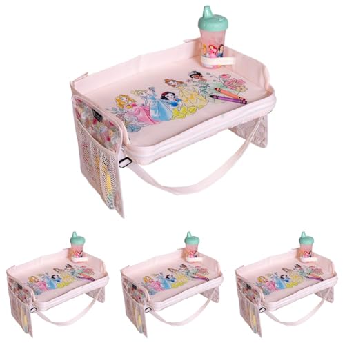 Image of J.L. Childress Disney Baby 3-in-1 Kids Travel Tray & Tablet Holder-Car Seat Lap Tray Desk for Toddlers,Road Trip Essentials,Car Seat Activity Table,Travel Accessories-Disney Princess (Pack of 4)