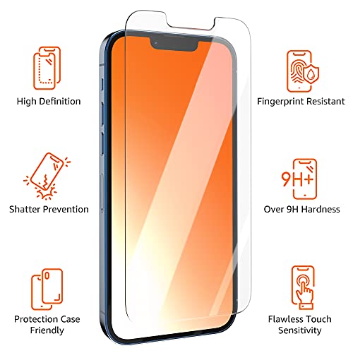 Amazon Basics Premium Smartphone Tempered Glass Screen Protector For Iphone 13, Iphone 13 Pro #TOP4