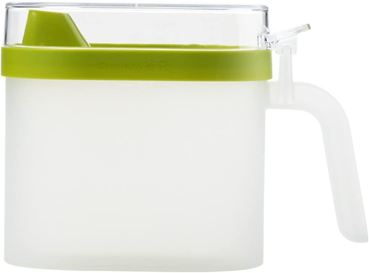 oil bottle 16.9 Oz Plastic Oil Dispenser with Comfortable Handle Household Kitchen Oil and Vinegar Bottle Press Open Cap Oil Pourer oil sprayer(Color:A)
