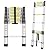 YA MI Telescoping Ladders, 12.5 FT Aluminum Lightweight Extension Ladders for RV, Attics, Families, Outdoor Work, with a Maximum Bearing Capacity of 330lbs
