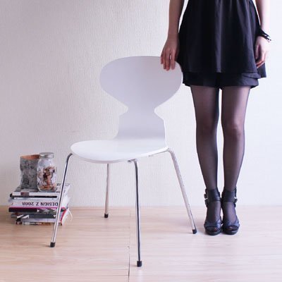 Amazon｜ANT CHAIR アントチェア ホワイト アルネ ヤコブセン リ