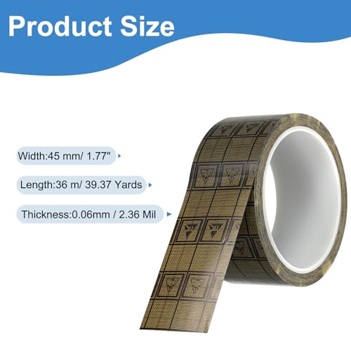 Image of PATIKIL Antistatic Tape, 2.36 Mil Thick, 1-3 /4 Inch x 39 Yards Conductive Adhesive Grid ESD Tape for Circuit Board Laptop Mobile Phone Communication Electronics Parts, Black /Yellow