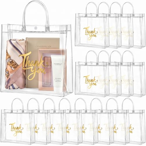 Sacs cadeaux transparents avec poignée pour mariage et anniversaire