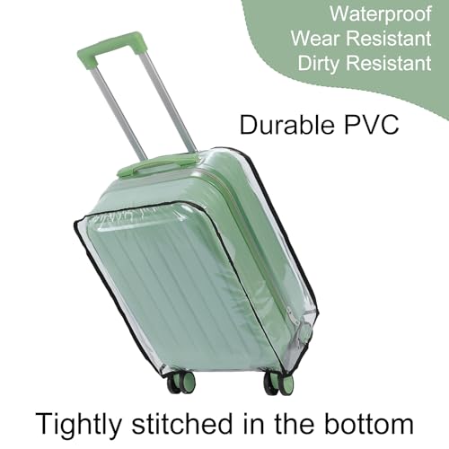 Hpmjz Luggage Cover PVC Clear Luggage Covers Protector Thicken Transparent Waterproof Suitcase Sleeve Anti-Scratch Dustproof Suitcase Cover for Wheeled Suitcases (22\")