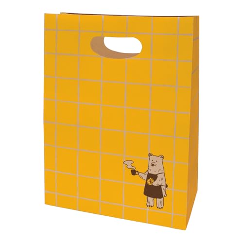 インディゴ(indigo) ラッピング 手提袋 紙袋 ハンディバッグ ティータイムベア イエロー PP047（Amazon）