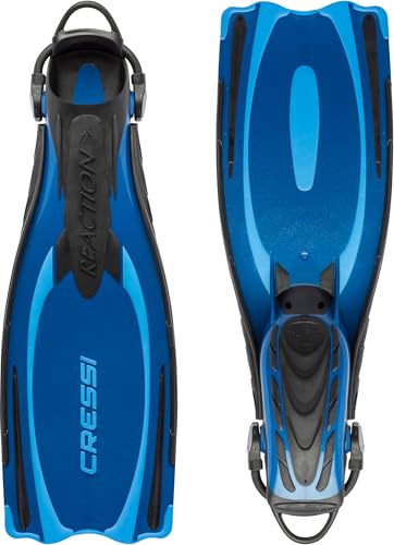Aletas de buceo Cressi Reaction EBS con talón abierto y correa elástica - Fabricado en Italia miniatura 4