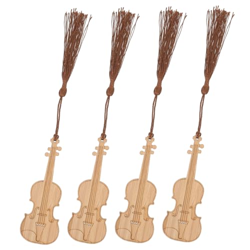 Marque Pages Violon anti-pages cornées, solution de lecture pratique avec pompons