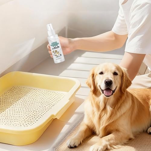 60ml Hunde Potty Training Spray,Doppelzusammensetzung Welpen Toilettentraining Hilfe,Hunde Anziehungsspray für Schnelles,Effektives Stubenrein Training für Innen,Toilettentraining Hilfe Hunde