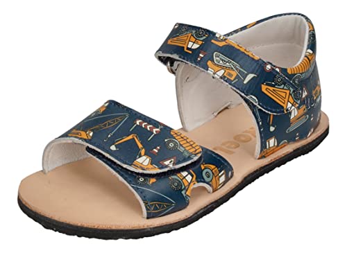 KOEL Barefoot Kinderschuhe Sandalen Amelia Tractor Blue, Größe:23 EU