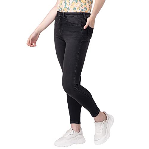Image of Spykar Women's High Rise Cotton Super Skinny Ankle Length Jeans (Alexa)