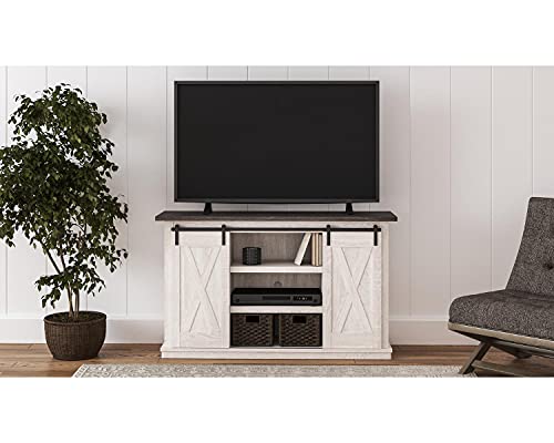 Signature Design by Ashley TV Stand with Storage, 54" Farmhouse Barn Door - image 2