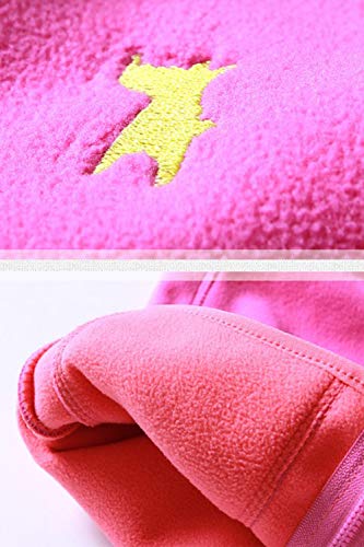 Zeta Dikes Little Girls Hooded Vest Super Warm Polar Fleece Winter Outdoor Sleeveless Outwear 3-4T Rose #TOP1