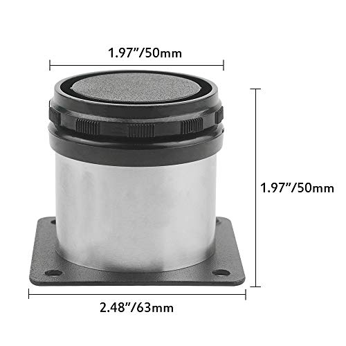 Tovot 4Pcs 50Mm Adjustable Furniture Legs Stainless Steel Furniture Legs Round Kitchen Legs Heavy Duty Adjustable Feet For Cabinet Table (Silver And Black) #TOP1