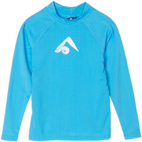 Kanu Surf Little Boys' Toddler Platinum Long-Sleeve Rashguard, Aqua, 3T