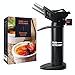 EurKitchen Large Culinary Butane Torch with Safety Lock, Adjustable Flame, Finger Guard- Refillable Kitchen Blow Torch Lighter for Creme Brulee, BBQ, Baking, Soldering, Crafts- Butane Gas Not Included
