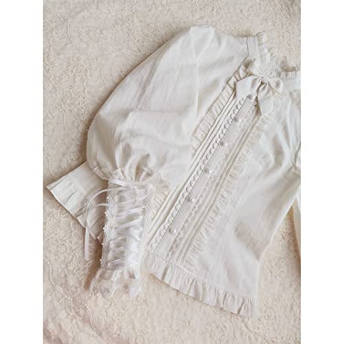 Japanese Lolita Vintage Long Sleeve Blouse and Shirts Sweet Teens Elegant Lace Fashion Button Down Ruffle Cute Tops3