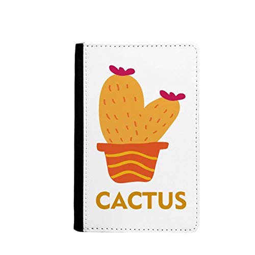 Étui portefeuille voyage passeport cactus orange 3.7x5.8