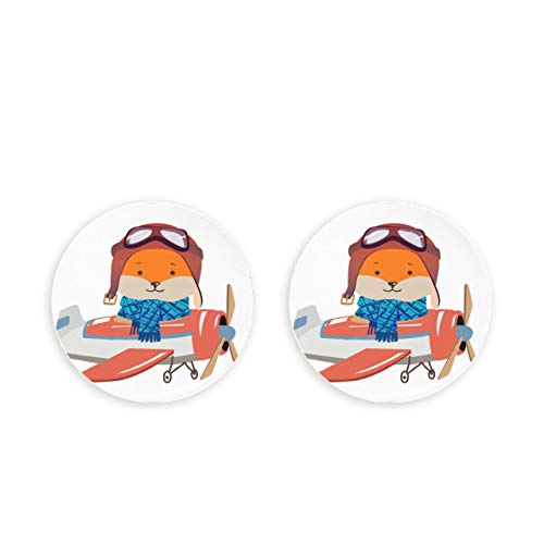 ALALAL Cute Cartoon Fox Pilot Fly Airplane Magnetic Bottle Opener For Refrigerator 2 Pieces Decorative Magnets For Craft Diy Cap Science Fridge Fridge Magnets Fixed Note