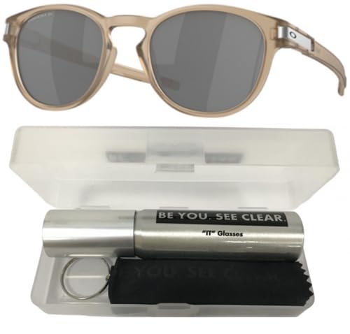 Oakley OO9265 Sunglasses Bundle: OO 9265 LATCH 926568 Matte Sepia/Prizm Black Polar Policarbonate Polarized and Eyewear Cleaning Kit2